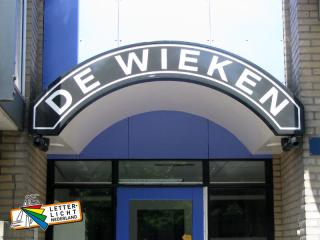 Neon Leds maatwerk lichtbak met ronde plaat